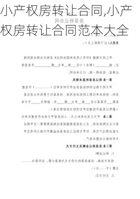 小产权房转让合同,小产权房转让合同范本大全-第2张图片-安安范文网