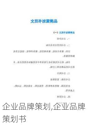 企业品牌策划,企业品牌策划书-第3张图片-安安范文网