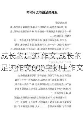 成长的足迹 作文,成长的足迹作文600字初中作文-第2张图片-安安范文网