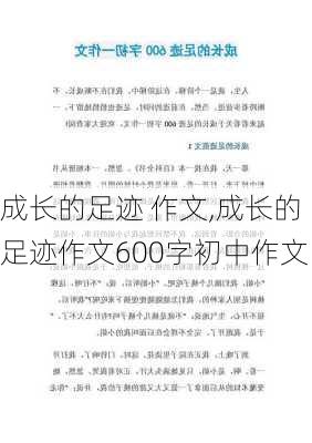 成长的足迹 作文,成长的足迹作文600字初中作文-第1张图片-安安范文网