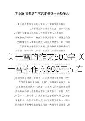 关于雪的作文600字,关于雪的作文600字左右-第2张图片-安安范文网