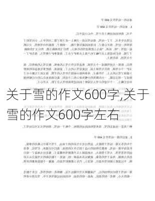 关于雪的作文600字,关于雪的作文600字左右-第3张图片-安安范文网