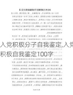 入党积极分子自我鉴定,入党积极自我鉴定100字-第1张图片-安安范文网