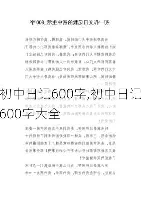 初中日记600字,初中日记600字大全-第3张图片-安安范文网