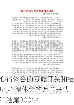 心得体会的万能开头和结尾,心得体会的万能开头和结尾300字-第2张图片-安安范文网