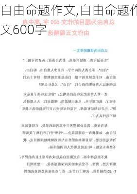 自由命题作文,自由命题作文600字-第2张图片-安安范文网