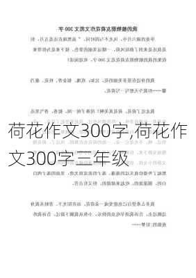 荷花作文300字,荷花作文300字三年级-第2张图片-安安范文网