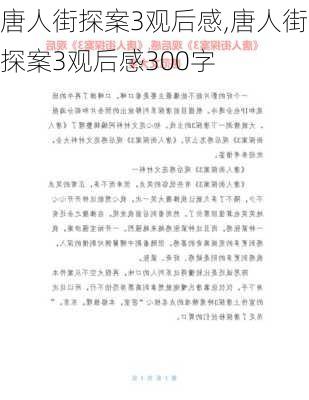 唐人街探案3观后感,唐人街探案3观后感300字-第2张图片-安安范文网