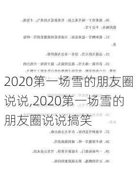 2020第一场雪的朋友圈说说,2020第一场雪的朋友圈说说搞笑-第2张图片-安安范文网