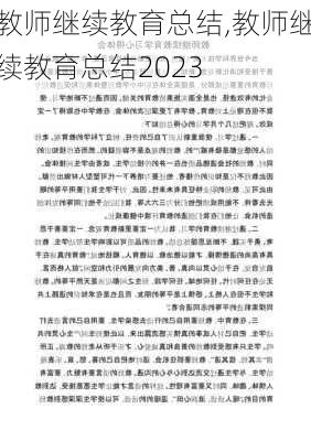 教师继续教育总结,教师继续教育总结2023-第1张图片-安安范文网