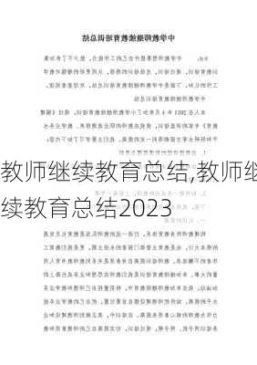 教师继续教育总结,教师继续教育总结2023-第3张图片-安安范文网