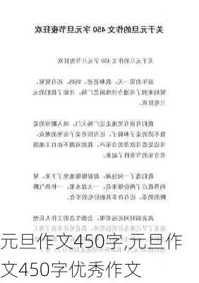 元旦作文450字,元旦作文450字优秀作文-第1张图片-安安范文网