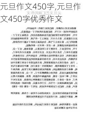 元旦作文450字,元旦作文450字优秀作文-第2张图片-安安范文网