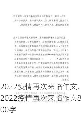 2022疫情再次来临作文,2022疫情再次来临作文800字-第3张图片-安安范文网