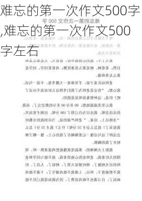 难忘的第一次作文500字,难忘的第一次作文500字左右-第1张图片-安安范文网