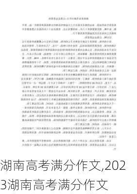 湖南高考满分作文,2023湖南高考满分作文-第1张图片-安安范文网