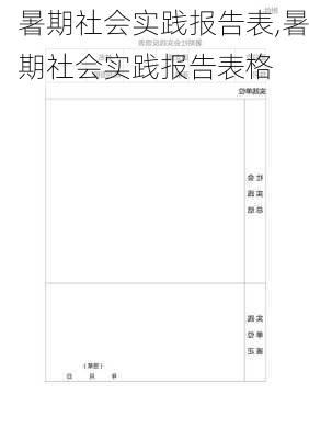 暑期社会实践报告表,暑期社会实践报告表格-第1张图片-安安范文网