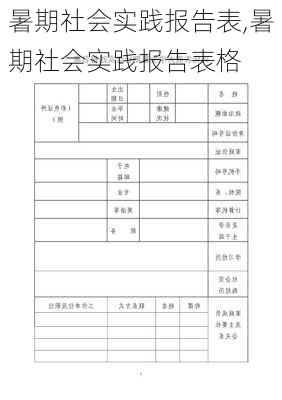 暑期社会实践报告表,暑期社会实践报告表格-第3张图片-安安范文网