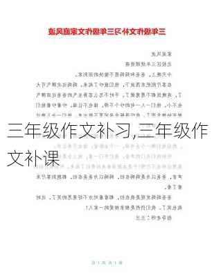 三年级作文补习,三年级作文补课-第2张图片-安安范文网