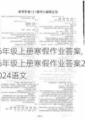 6年级上册寒假作业答案,6年级上册寒假作业答案2024语文-第2张图片-安安范文网