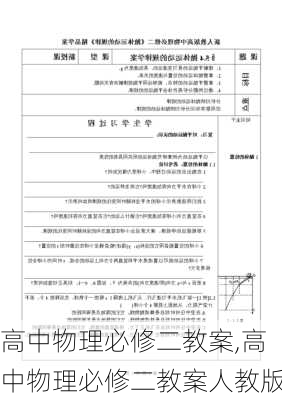 高中物理必修二教案,高中物理必修二教案人教版-第1张图片-安安范文网