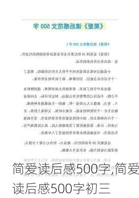 简爱读后感500字,简爱读后感500字初三-第2张图片-安安范文网