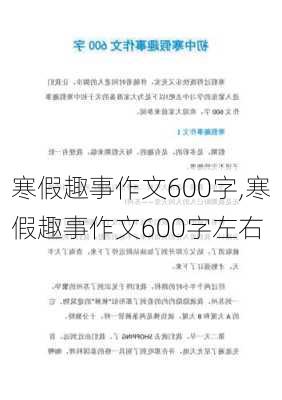 寒假趣事作文600字,寒假趣事作文600字左右-第3张图片-安安范文网