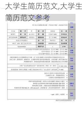 大学生简历范文,大学生简历范文参考-第2张图片-安安范文网