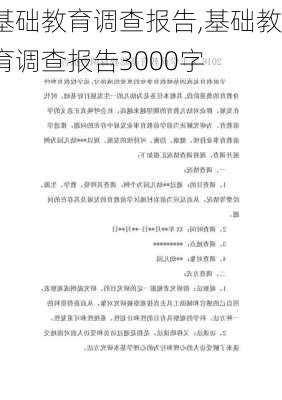 基础教育调查报告,基础教育调查报告3000字-第2张图片-安安范文网