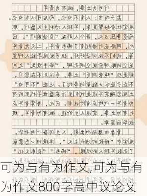 可为与有为作文,可为与有为作文800字高中议论文-第2张图片-安安范文网