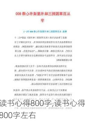 读书心得800字,读书心得800字左右-第3张图片-安安范文网