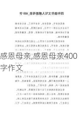 感恩母亲,感恩母亲400字作文-第3张图片-安安范文网