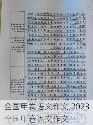 全国甲卷语文作文,2023全国甲卷语文作文-第2张图片-安安范文网