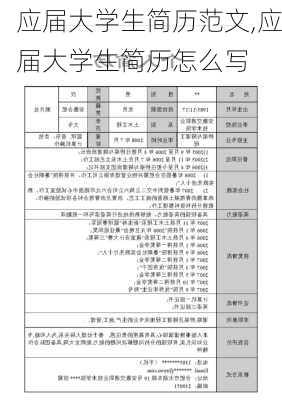 应届大学生简历范文,应届大学生简历怎么写-第2张图片-安安范文网