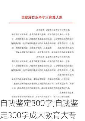 自我鉴定300字,自我鉴定300字成人教育大专-第1张图片-安安范文网