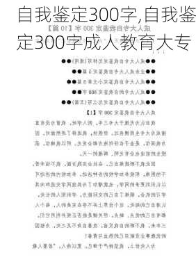 自我鉴定300字,自我鉴定300字成人教育大专-第2张图片-安安范文网