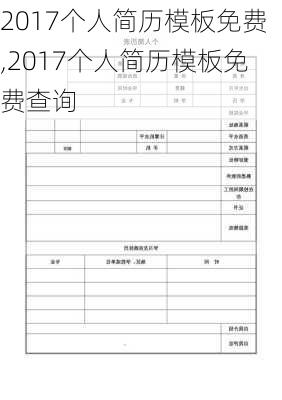 2017个人简历模板免费,2017个人简历模板免费查询-第1张图片-安安范文网