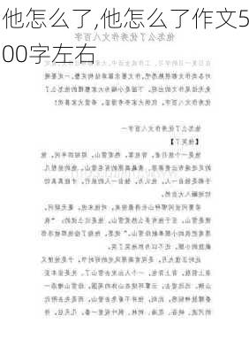 他怎么了,他怎么了作文500字左右-第2张图片-安安范文网