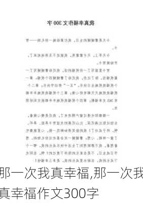 那一次我真幸福,那一次我真幸福作文300字-第3张图片-安安范文网