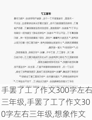 手罢了工了作文300字左右三年级,手罢了工了作文300字左右三年级,想象作文-第3张图片-安安范文网