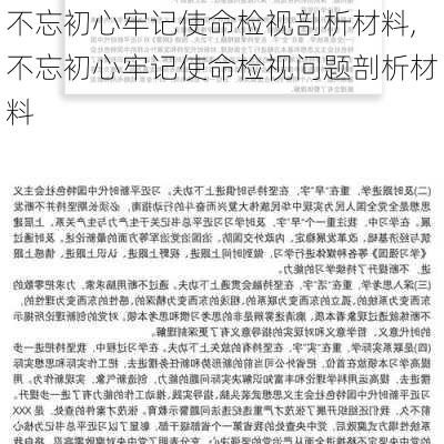 不忘初心牢记使命检视剖析材料,不忘初心牢记使命检视问题剖析材料-第1张图片-安安范文网