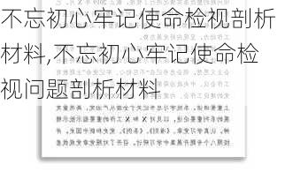 不忘初心牢记使命检视剖析材料,不忘初心牢记使命检视问题剖析材料-第2张图片-安安范文网