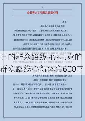 党的群众路线 心得,党的群众路线心得体会600字-第1张图片-安安范文网