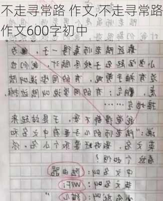 不走寻常路 作文,不走寻常路作文600字初中-第2张图片-安安范文网