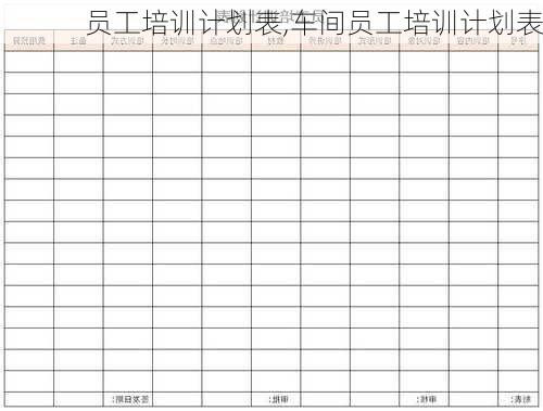 员工培训计划表,车间员工培训计划表-第2张图片-安安范文网