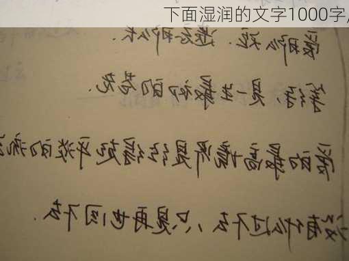 下面湿润的文字1000字,-第2张图片-安安范文网