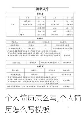 个人简历怎么写,个人简历怎么写模板-第2张图片-安安范文网