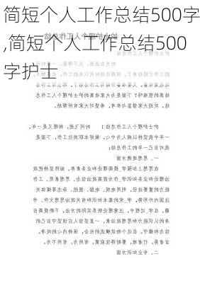 简短个人工作总结500字,简短个人工作总结500字护士-第3张图片-安安范文网