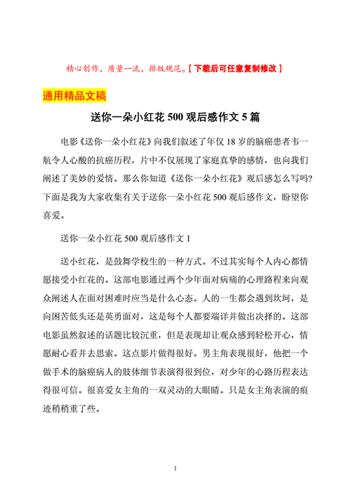 送你一朵小红花观后感,送你一朵小红花观后感500字