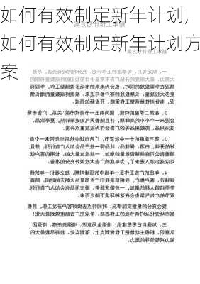 如何有效制定新年计划,如何有效制定新年计划方案-第2张图片-安安范文网